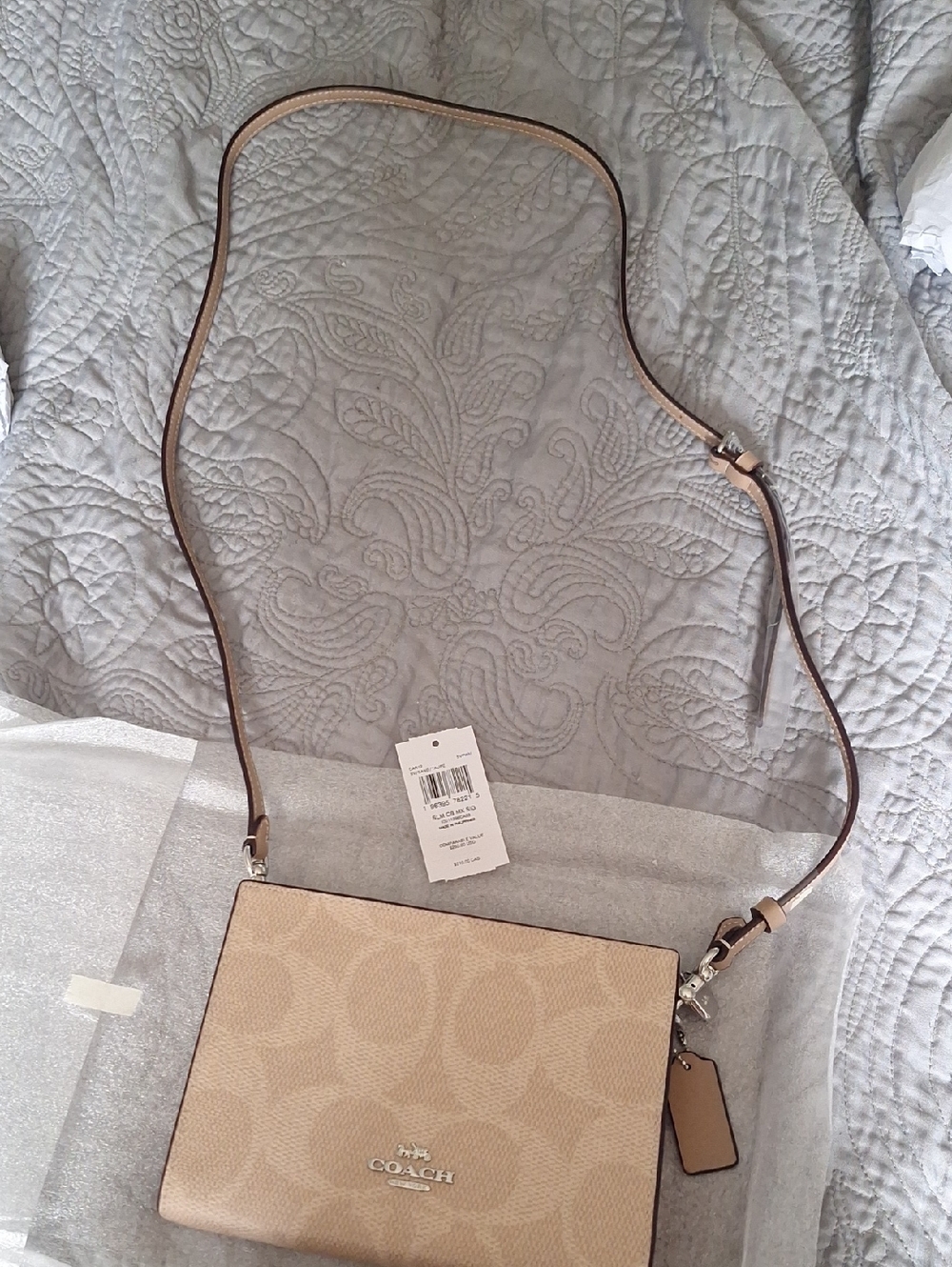 Coach Crossbody Bag Tan & Beige